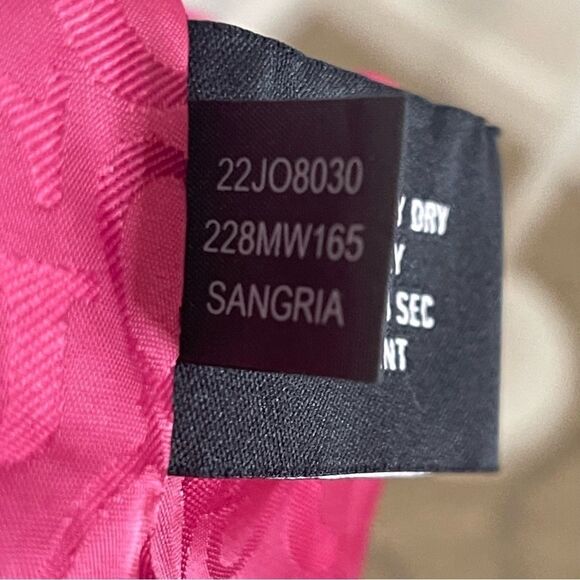 Guess Medium Magenta Pea Coat Wool Blend Cute Accents High Collar Mid Length - Picture 13 of 13